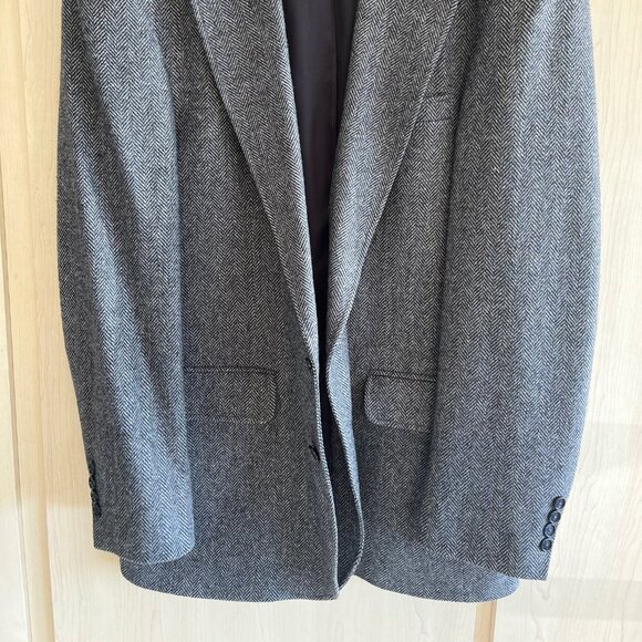 Lands' End Vintage Tweed Blazer Men's 42L Wool & Lambswool 2 Button USA Made - Picture 2 of 9